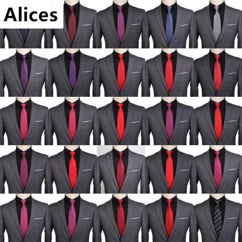 Fashion 8cm Red Necktie for Men Women Slim Narrow Lazy Tie Easy To Pull Rope Neckwear Korean Style Wedding Party Aniversary Blue