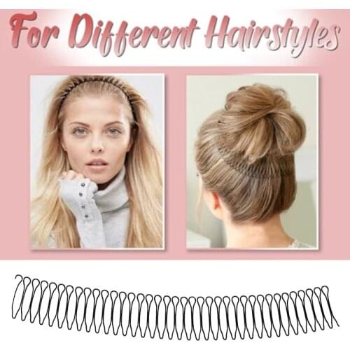 Black U Shape Hair Comb Clips Set Flexible Stretchable Hair Finishing Fixer Flyaway Hair Holder Bridal Wedding Hair Accessories