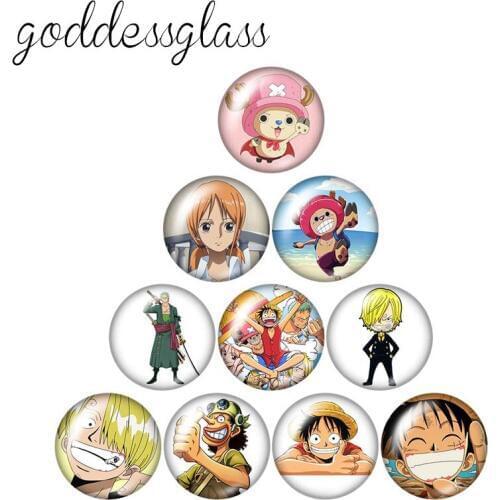 NANA Chinchilla Japan cartoon 10pcs mixed 12mm/18mm/20mm/25mm Round photo glass cabochon demo flat back Making findings