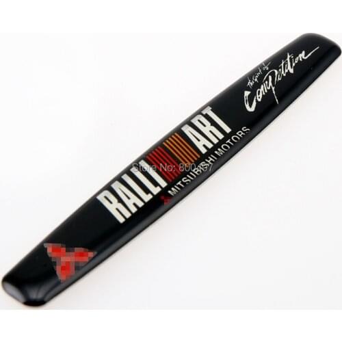 Newest 3D Car Styling Aluminum Glue Decal Car Emblem Car Accessories Adhesive Badge for Mitsubishi Ralliart Ralli Art