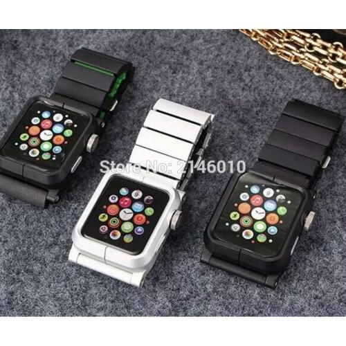 Lunatik Epik Rugged Protection Aluminum Watch Band Case Link Bracelet Strap for Apple Watch iWatch 38/42mm Series 1 2 3