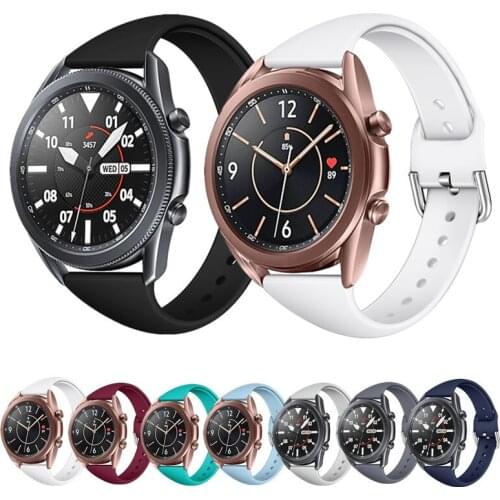 20mm Shrink-fit Silicone Strap Is Suitable For Samsung Galaxy Watch 3 41mm Huawei GT Soft Silicone Sports Watchbands Sangle