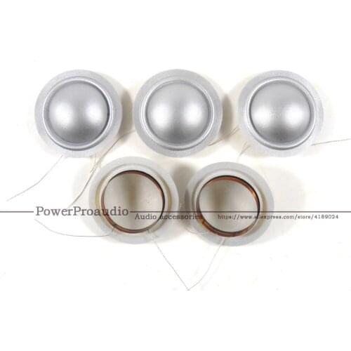 5pcs /lot 25.4mm 1inch 1'' Silver color Silk Replacement Diaphragm Horn 4 Ohm or 8 Ohm (Lead wire Same size )