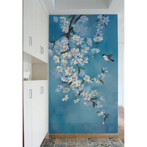 Modern Wallpaper Birds Magnolia flower Photo Mural Wallpapers for Living Room TV Background Wall Paper Murals Custom Any Size