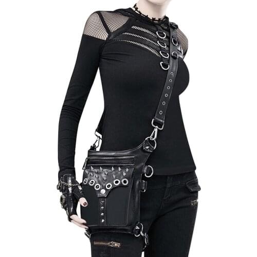 2021 Steampunk Waist Leg Bags Women Men Victorian Style Holster Bag Motorcycle Thigh Hip Belt Packs Messenger Shoulder Bags