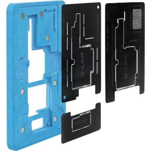 Sunshine SS-032 For X XS XSMAX Reballing Stencils Motherboard Middle Layer Repair Fixture BGA Plant Tin Platform+Solder Paste