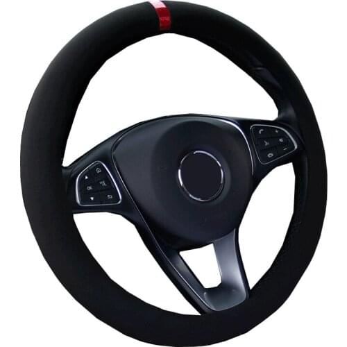 Universal Suede 4 Styles Car Steering Wheel Cover Wrap Volant Fashion Braid on the Steering wheel Auto Steering Wheel Protector