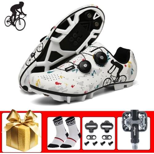 MTB Cycling Shoes Add Spd Pedals Breathable Self-locking Outdoor Bicicleta Triatlon Superstar Wear-resistant Riding Bicycle Shoe