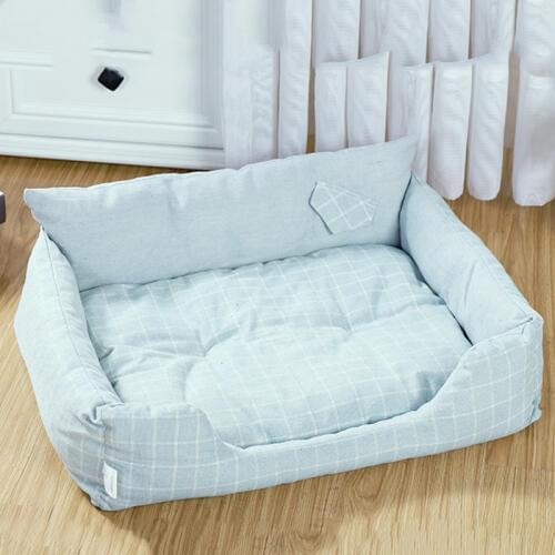 Waterproof Bottom Kennel Soft Fleece Dog Beds For Large Dogs Warm Cat Bed House Plaid Pet Sofa Dog Winter Warm Beds S M L XL