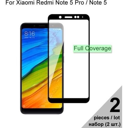 Protective Glass For Xiaomi Redmi Note 5 Pro / Redmi Note 5 Full Coverage Tempered Glass For Xiaomi Redmi Note 5 Pro