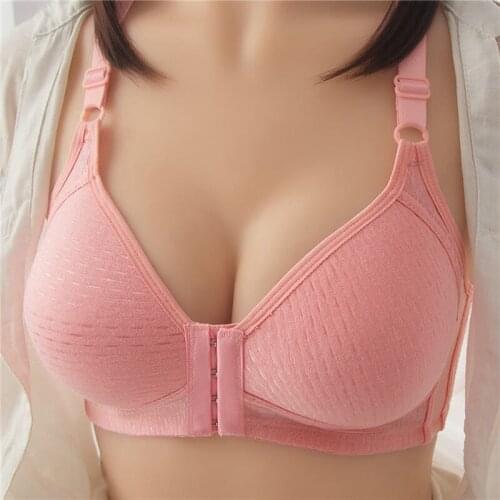 Womens Underwear New Front Buckle Thin Sexy Lingeries Women Bras Plus Size Breathable Vest Front Fastener Bras