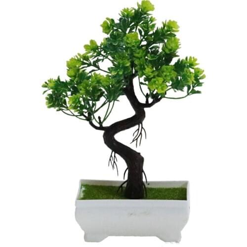 1pc Artificial Plant Home Decor Bonsai Simulation Decorative Plant and Wreaths Artificial Flowers Fake Green Pot Plant Ornaments