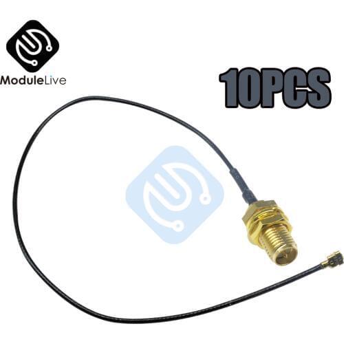 10Pcs Mini Pci U.Fl To RP-SMA Antenna Router Mod Kit Wifi Connector Cable Wire MF