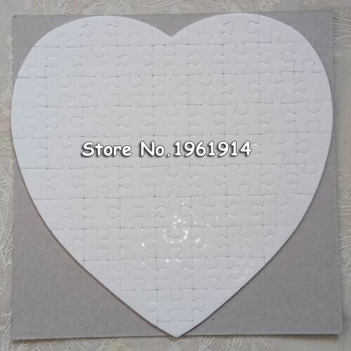 10 pcs Heart Sublimation Blank Puzzle DIY Craft Jigsaw Puzzle