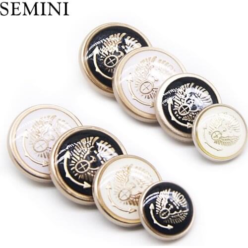 10pcs New fashion Decorative Buttons Eagle Black White Sewing Buttons For Men Women Suit Overcoat Accessories DIY