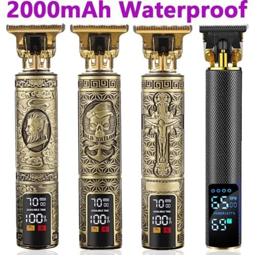 2020 T9 Hair Trimmer Barber Hair Clipper Cordless Hair Cutting Machine Beard Trimmer Shaving Machine Electric Razor Men Shaver