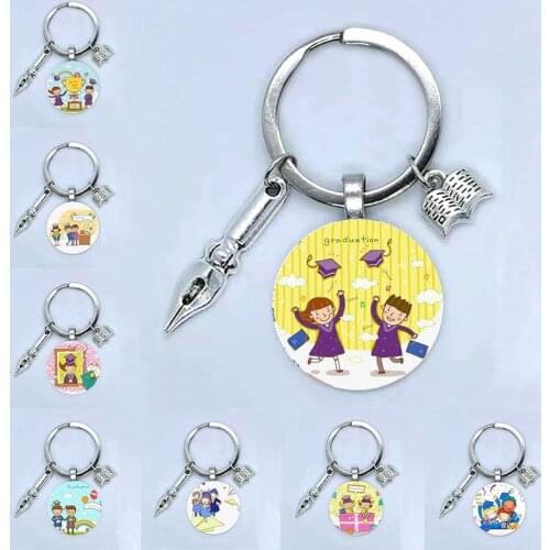 2021 Graduation Keychain Gift, Pen Book Keychain, Student Gift, Student Keychain, Diploma Keychain Souvenir, Excellent Fashion J