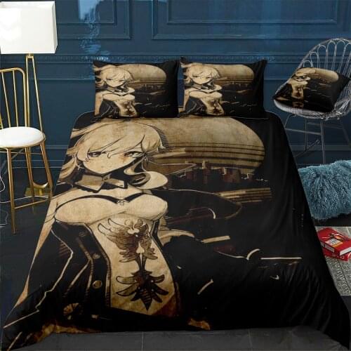 Genshin impact Duvet Cover Comfortable Quilt Home Decora Design Universal Bedding Set Bedclothes+Pillowcase 3pcs