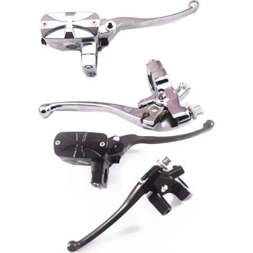 7/8" 22mm Handlebar Cross Hand Control Reservoir Brake Clutch Levers Motorcycle Cafe Racer Old School Scooter Offroad Atv
