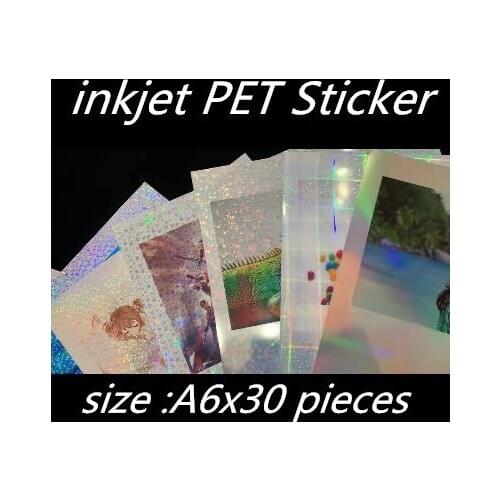 A6+ 10*21cm 30 pieces Hologram Square Texture inkjet film sheets