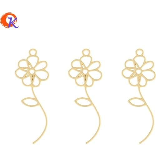 Cordial Design 100Pcs 16*45MM Jewelry Accessories/Hand Made/Flower Shape/Earring Findings/DIY Earrings Connectors/Jewelry Making