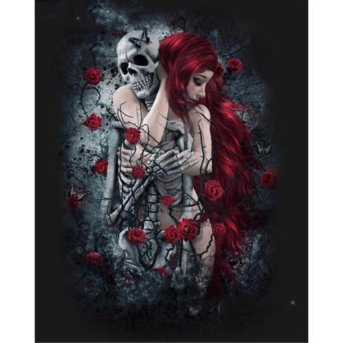 5D Diy diamond embroidered,diamond painting Skulls Beauty Love cross stitch,embroidery for children puzzles mosaic,decor Z1197
