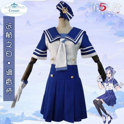 Anime! Identity V Vera Nair Oceangoing Voyage Day Sailor Suit Lovely Uniform Cosplay Costume Halloween Party Dailydress 2021 NEW