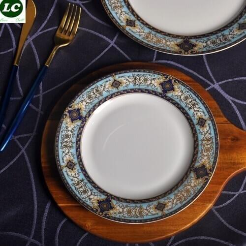 Steak Dish Family dish Classic Style 6/8/10 inch Creative Dinner Dish plates Tableware Ceramic Bone China Flatware Dinner Plate