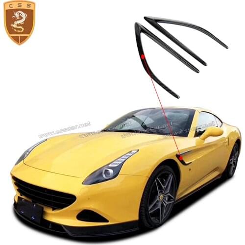 CSSCAR Latest Design Real Carbon Fiber Universal Front Fender Air Vents For 2017 Ferrari-California Fenders Trim Vent Cover 0068