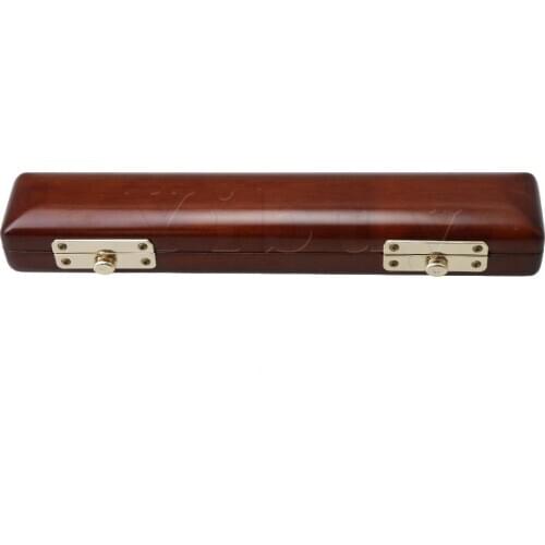 Yibuy Wood Flute Head Joint Maple Case Flute Wooden Storage Box Amber Color