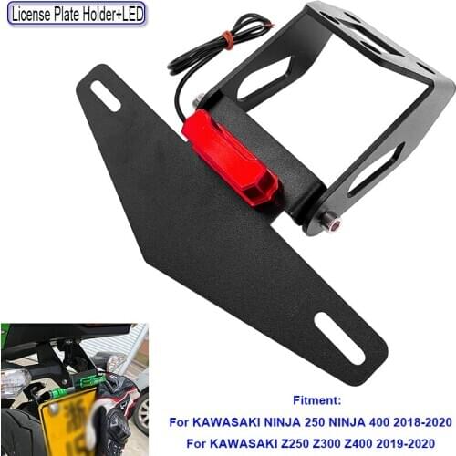 CNC Tail Tidy Fender Eliminator Registration License Plate Holder For KAWASAKI 2018 2019 2020 Ninja 250 400 Z250 Z300 Z400 Z 400