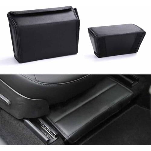 For Tesla Model Y Seat Crevice Storage Box Leather Large Capacity Front/Rear Middle Under-Seat Organizer Bag Stowing Tidying