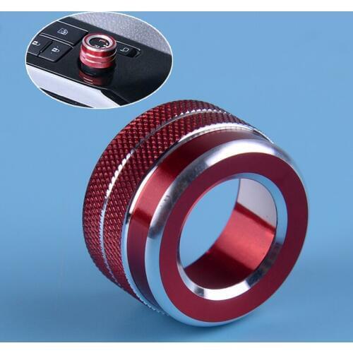 DWCX Car Red Aluminium Alloy Door Rearview Mirror Control Adjustment Switch Ring Circle Trim fit for Toyota Corolla 2020