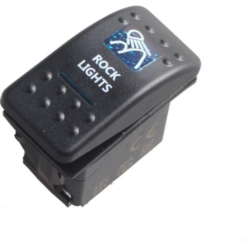 EE support 12V 20A Bar Carling Bar Rocker Switch Blue LED Rock Light Lamp Car Boat