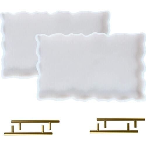 2 Pack Silicone Resin Tray Molds,Molds for Resin Casting Agate Platter Molds, Epoxy Resin Casting Molds DIY Craft Making