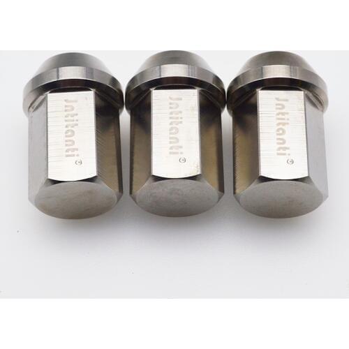 High performance strong silver color 60 degree cone seat closed end Gr.5 titanium alloy lug nut M14*1.5*35mm