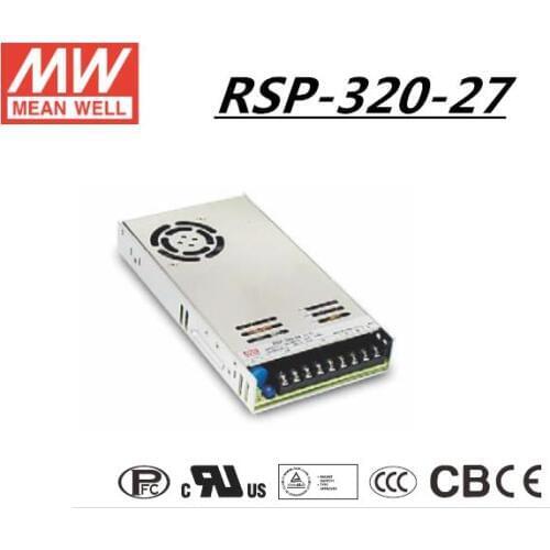 MEAN WELL original RSP-320-27 27V 11.9A meanwell RSP-320 27V 321.3W Single Output with PFC Function Power Supply