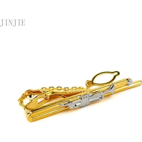 Mens Tool Box Classy Metal Tie Clip Musical trumpet Trendy Male Business Banquet Bar Casual Necktie Clip Clasp Gift Accessories