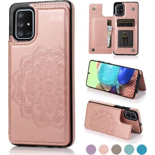 New Retro PU Flip Leather Case For Samsung A81 A90 A91 A20E A50 A51 A21S A10E Multi Card Holder Phone Cases Not10 20 Ultra Cover