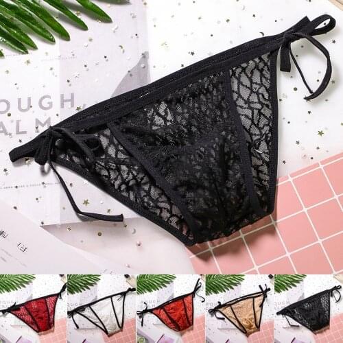 Sexy Mens Underwear See Through Mens Briefs Comfortable Breathable Elastic High Quality Underpants Bikini Pouch Sissy Lingerie