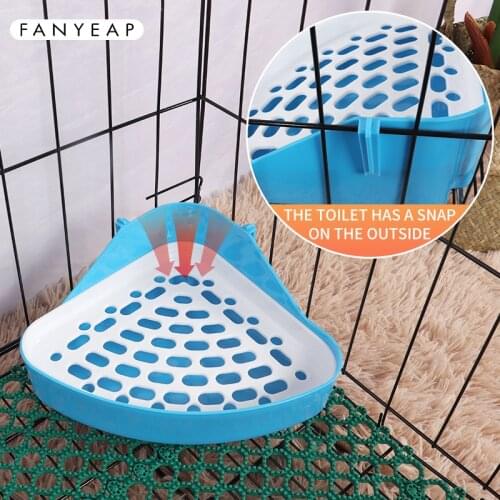 Hamster Pet Cat Rabbit Corner Toilet Litter Trays Clean Indoor Pet Litter Training Tray