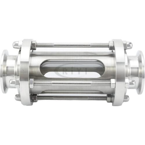 With Cover Fit 76mm Tube OD x 3" Tri Clamp Homebrew Sanitary Diopter Flow Sight Glass SUS304 Stainless