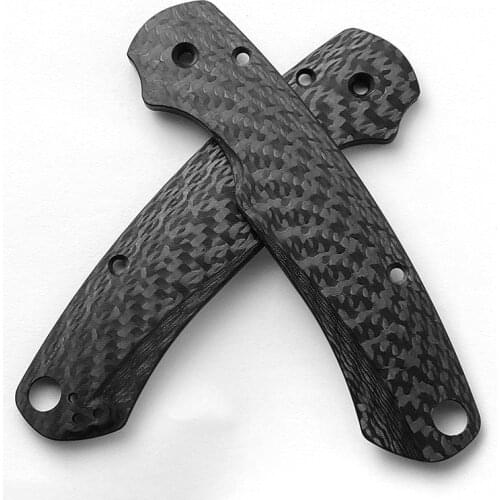 1 Pair Full 3K Carbon Fiber Folding Knife Handle Grips Patch for Spyderco Para2 Paramilitary 2 C81 Spider Scales DIY Repair Make