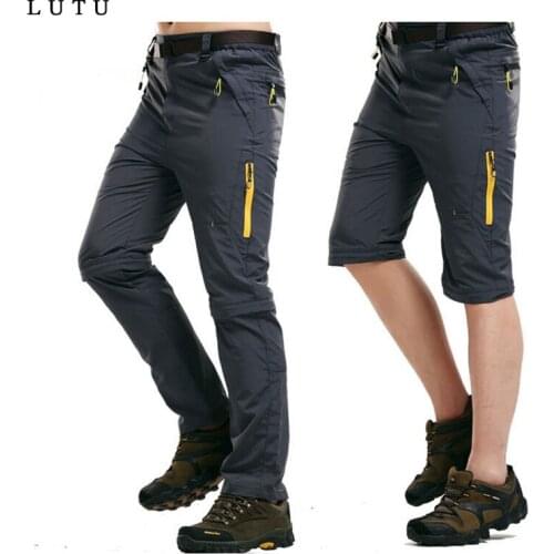 Top quality 2021 outdoor Summer Nylon breathable removable Disconnect pants Quick drying waterproof pants Multi pocket trousers