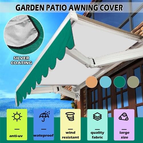 Waterproof Top Cover Canopy Replacement for Garden Patio Courtyard Outdoor Canopy Awning Sun Shade Shelter Fabric Cover