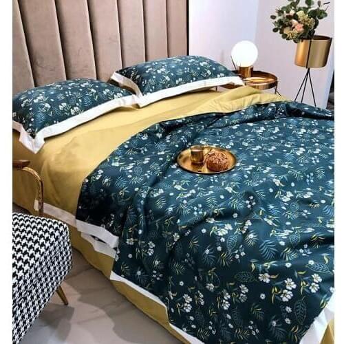 Flower Series Summer Washable Tencel Quilt Blanket Air Condition Comforters Bed Cover Sheet Pillowcase Queen King Bedspread #s