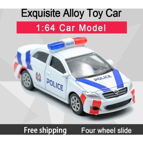 WELLY 1:64 COROLLA (SINGAPORE POLICE FORCE) Alloy Diecast Car Model Toy For Children Gifts Toy Collection