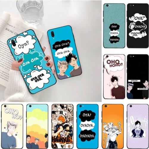 YJZFDYRM Oya Oya Oya Haikyuu Silicone Black Phone Case For Vivo Y91c Y17 Y51 Y67 Y55 Y7s Y81S Y19 V17 vivos5