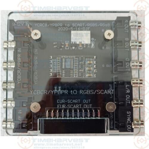 YUV to RGBS / SCART EUR PCB YUV convert to RGBS or SCART ( European ) Video Converter YCRCB / YPBPR to SCART / RGBS / RGsB VBOX