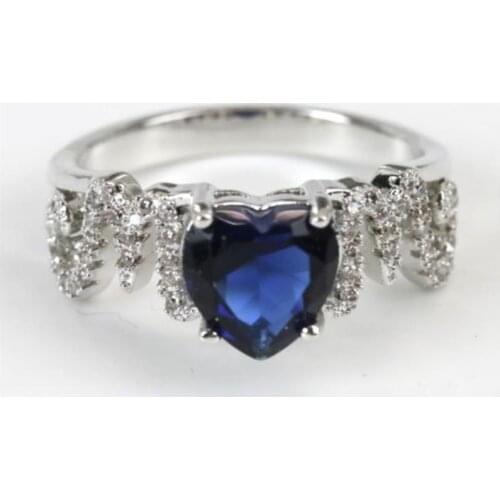 New Love Heart Mom Mothers Day Gift Zircon Stone S925 Sterling Silver Color Rings for Women Fashion Wedding Engagement Jewelry